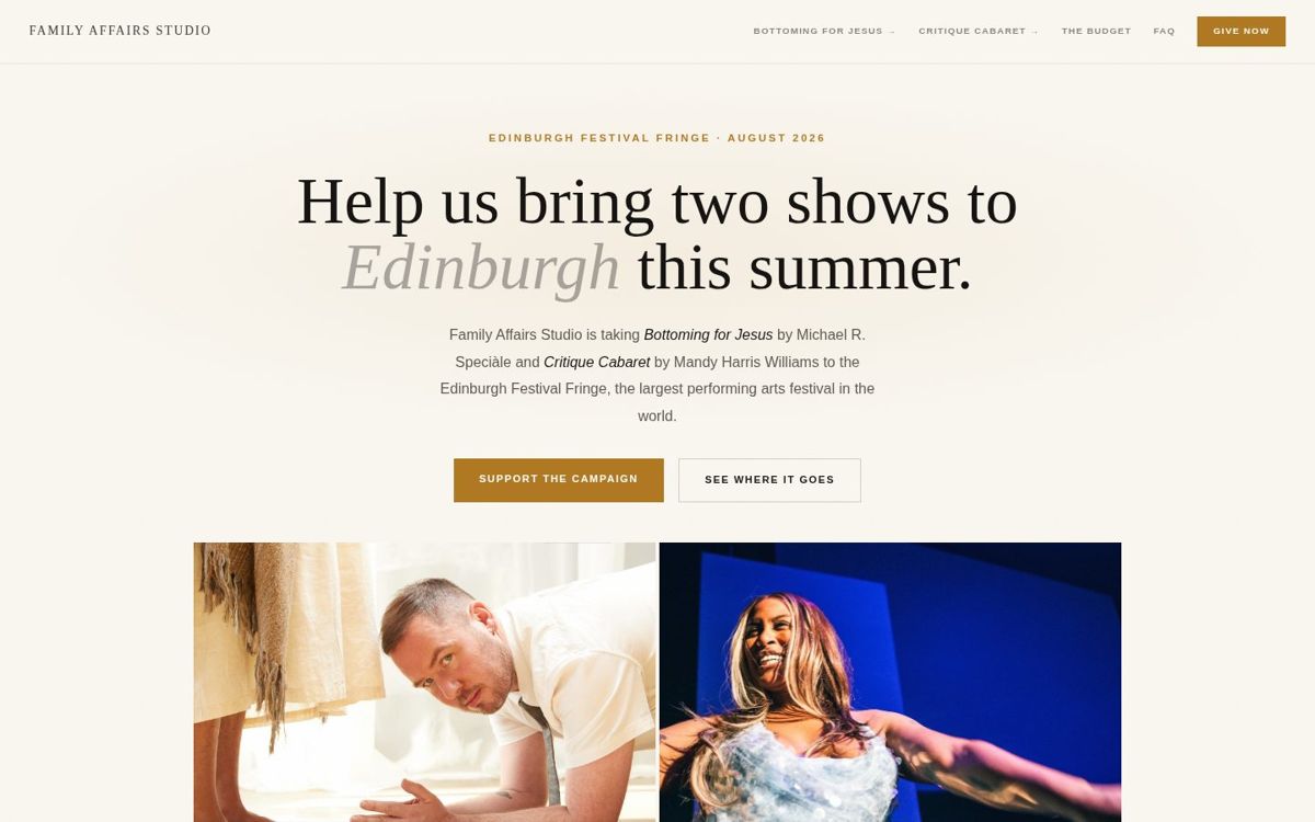 Campaign microsite
